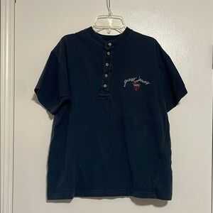 Guess Dark Blue Button-Up Tee